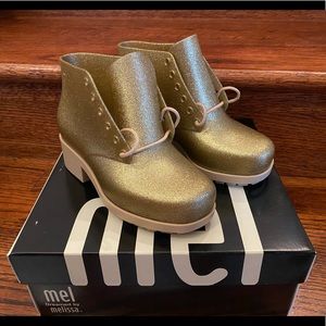 Mini Melissa Gold Boots - Size 12